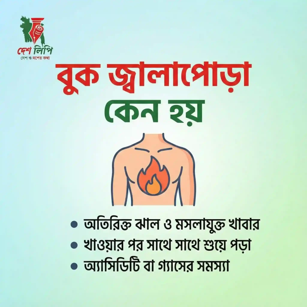 বুক জ্বালাপোড়া কেন হয়